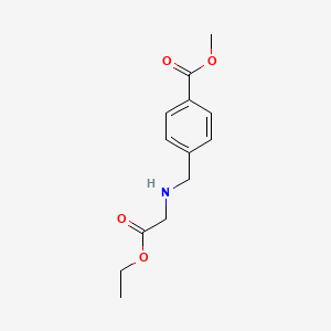molecular formula C13H17NO4 B8750849 methyl 4-[[(2-ethoxy-2-oxoethyl)amino]methyl]benzoate CAS No. 115882-28-5