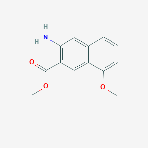 molecular formula C14H15NO3 B8750858 Ethyl 3-amino-8-methoxynaphthalene-2-carboxylate CAS No. 919994-95-9