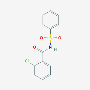 molecular formula C13H10ClNO3S B8751046 N-2-chlorobenzoyl benzenesulfonamide 