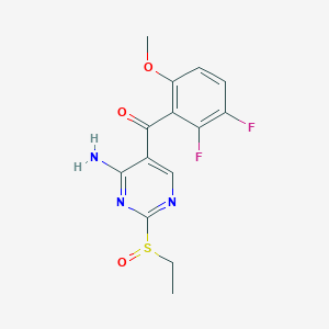 (4-Amino-2-(ethylsulfinyl)pyrimidin-5-yl)(2,3-difluoro-6-methoxyphenyl)methanone