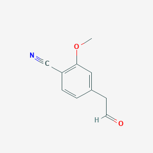 molecular formula C10H9NO2 B8751184 2-(Methyloxy)-4-(2-oxoethyl)benzonitrile 