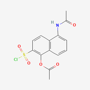 2-Naphthalenesulfonyl chloride, 5-(acetylamino)-1-(acetyloxy)-