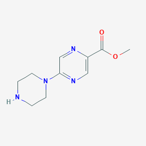 molecular formula C10H14N4O2 B8751217 Methyl 5-(piperazin-1-yl)pyrazine-2-carboxylate 