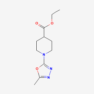 Ethyl 1-(5-methyl-1,3,4-oxadiazol-2-yl)piperidine-4-carboxylate