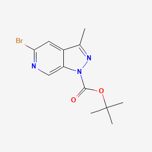 molecular formula C12H14BrN3O2 B8751485 tert-butyl 5-bromo-3-methyl-1H-pyrazolo[3,4-c]pyridine-1-carboxylate CAS No. 929617-42-5