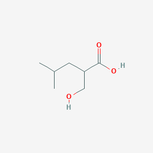 molecular formula C7H14O3 B8751494 2-(Hydroxymethyl)-4-methylpentanoic acid 