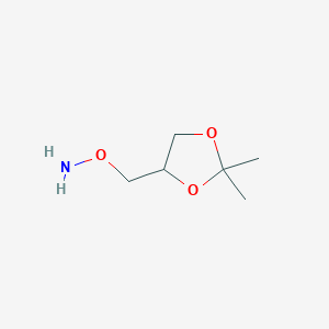 molecular formula C6H13NO3 B8751504 O-[(2,2-dimethyl-1,3-dioxolan-4-yl)methyl]hydroxylamine 