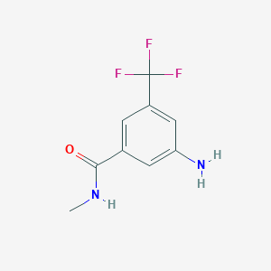 molecular formula C9H9F3N2O B8751526 3-amino-N-methyl-5-(trifluoromethyl)benzamide CAS No. 641570-98-1