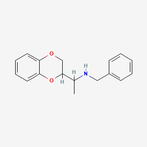 molecular formula C17H19NO2 B8751532 N-Benzyl-1-(2,3-dihydro-1,4-benzodioxin-2-yl)ethanamine CAS No. 70959-27-2