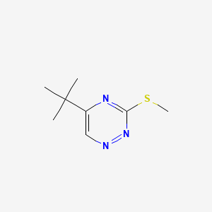 molecular formula C8H13N3S B8751613 as-Triazine, 5-tert-butyl-3-(methylthio)- CAS No. 69249-25-8