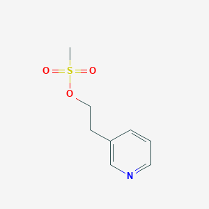 molecular formula C8H11NO3S B8751704 3-Pyridineethanol, 3-methanesulfonate 