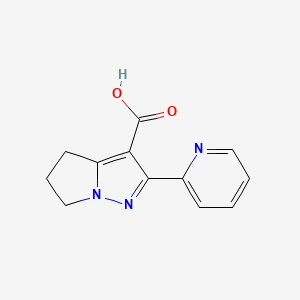 2-(Pyridin-2-yl)-5,6-dihydro-4H-pyrrolo[1,2-b]pyrazole-3-carboxylic Acid