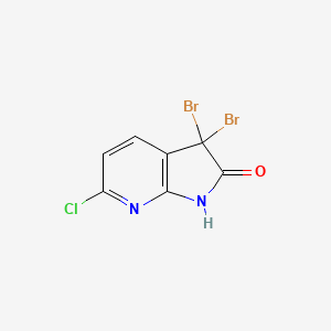 3,3-Dibromo-6-chloro-1,3-dihydro-pyrrolo[2,3-b]pyridin-2-one
