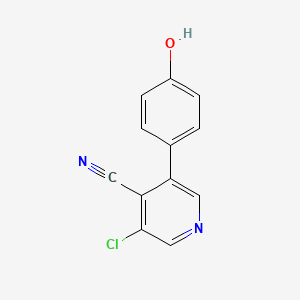 3-Chloro-5-(4-hydroxyphenyl)isonicotinonitrile