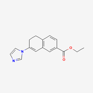 molecular formula C16H16N2O2 B8751881 Ethyl 7-(1H-imidazol-1-yl)-5,6-dihydronaphthalene-2-carboxylate CAS No. 89781-86-2