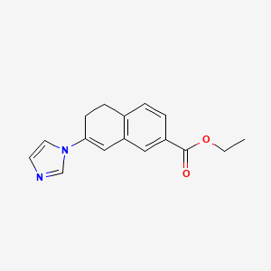 2-Naphthalenecarboxylic acid, 5,6-dihydro-7-(1H-imidazol-1-yl)-, ethyl ester