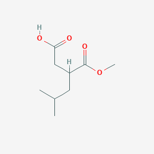 molecular formula C9H16O4 B8751969 3-methoxycarbonyl-5-methylhexanoic acid 