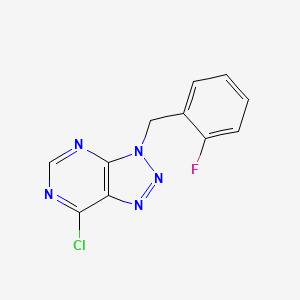 3H-1,2,3-Triazolo[4,5-d]pyrimidine, 7-chloro-3-[(2-fluorophenyl)methyl]-