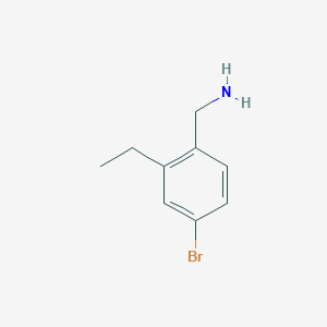 molecular formula C9H12BrN B8752337 4-Bromo-2-ethyl benzylamine 