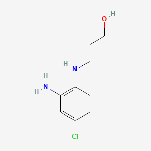 molecular formula C9H13ClN2O B8752359 3-((2-Amino-4-chlorophenyl)amino)propan-1-ol CAS No. 62780-73-8