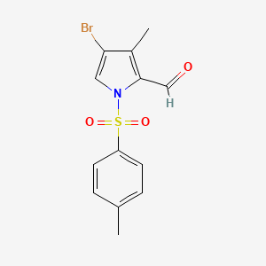 molecular formula C13H12BrNO3S B8752376 4-Bromo-3-methyl-1-tosyl-1H-pyrrole-2-carbaldehyde 