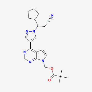 (4-(1-(2-Cyano-1-cyclopentylethyl)-1h-pyrazol-4-yl)-7h-pyrrolo[2,3-d]pyrimidin-7-yl)methyl pivalate