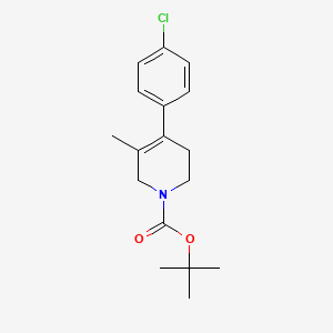 molecular formula C17H22ClNO2 B8752432 Tert-butyl 4-(4-chlorophenyl)-3-methyl-5,6-dihydropyridine-1(2H)-carboxylate 