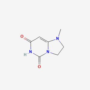 molecular formula C7H9N3O2 B8752441 7-Hydroxy-1-methyl-2,3-dihydroimidazo[1,2-C]pyrimidin-5(1H)-one 