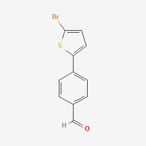 molecular formula C11H7BrOS B8752445 4-(5-Bromothiophen-2-YL)benzaldehyde CAS No. 265107-24-2