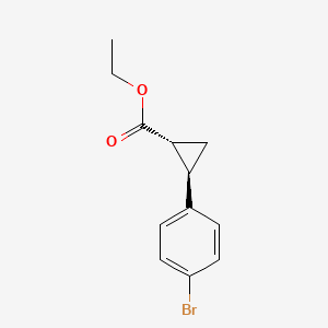 molecular formula C12H13BrO2 B8752468 Ethyl trans-2-(4-bromophenyl)cyclopropanecarboxylate 