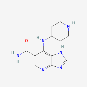 molecular formula C12H16N6O B8752529 7-(4-Piperidinylamino)-3H-imidazo[4,5-b]pyridine-6-carboxamide CAS No. 920966-67-2