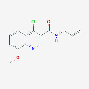 molecular formula C14H13ClN2O2 B8752574 N-Allyl-4-chloro-8-methoxyquinoline-3-carboxamide CAS No. 138586-02-4