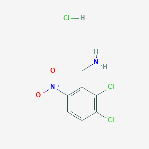 molecular formula C7H7Cl3N2O2 B8752595 (2,3-Dichloro-6-nitrophenyl)methanamine hydrochloride 