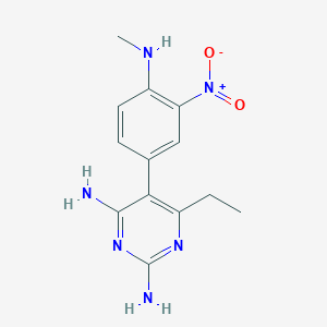 molecular formula C13H16N6O2 B8752763 6-Ethyl-5-[4-(methylamino)-3-nitrophenyl]pyrimidine-2,4-diamine CAS No. 118344-67-5