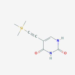 molecular formula C9H12N2O2Si B8752782 5-(2-trimethylsilylethynyl)-1H-pyrimidine-2,4-dione CAS No. 83355-90-2