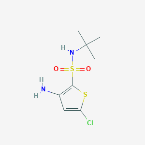 molecular formula C8H13ClN2O2S2 B8752811 3-Amino-N-tert-butyl-5-chlorothiophene-2-sulfonamide CAS No. 194086-62-9