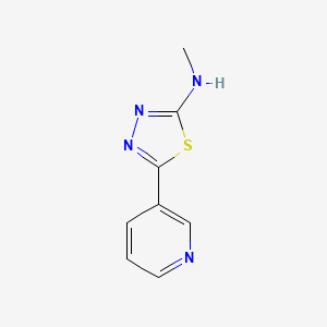 molecular formula C8H8N4S B8752832 N-methyl-5-(pyridin-3-yl)-1,3,4-thiadiazol-2-amine 