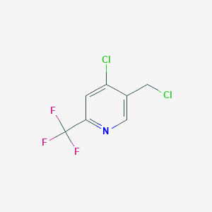 molecular formula C7H4Cl2F3N B8752848 4-Chloro-5-(chloromethyl)-2-(trifluoromethyl)pyridine 
