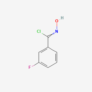 molecular formula C7H5ClFNO B8752851 (Z)-3-fluoro-N-hydroxybenzene-1-carbonimidoyl chloride 