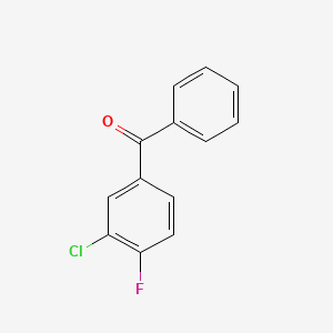 molecular formula C13H8ClFO B8752869 (3-Chloro-4-fluorophenyl)(phenyl)methanone CAS No. 133280-45-2