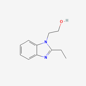 molecular formula C11H14N2O B8752874 2-ethyl-1H-benzimidazole-1-ethanol 