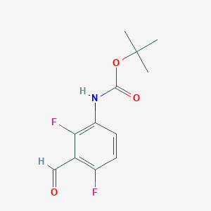molecular formula C12H13F2NO3 B8752881 (2,4-Difluoro-3-formyl-phenyl)-carbamic acid tert-butyl ester CAS No. 701269-22-9