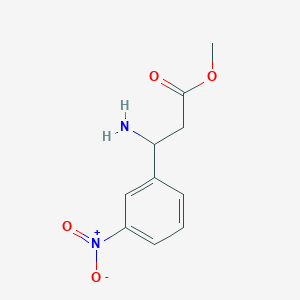 molecular formula C10H12N2O4 B8752897 Methyl 3-amino-3-(3-nitrophenyl)propanoate 
