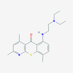 molecular formula C21H27N3OS B087529 6-(2-Diethylaminoethylamino)-2,4,9-(trimethyl)thiochromeno[2,3-b]pyridin-5-one CAS No. 13988-28-8