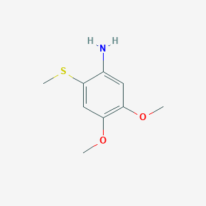 molecular formula C9H13NO2S B8752909 4,5-Dimethoxy-2-(methylthio)aniline 
