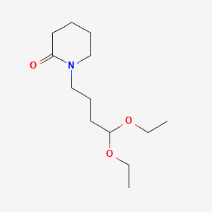 molecular formula C13H25NO3 B8753017 1-(4,4-Diethoxybutyl)piperidin-2-one CAS No. 62967-70-8