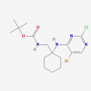 tert-Butyl ((1-((5-bromo-2-chloropyrimidin-4-yl)amino)cyclohexyl)methyl)carbamate