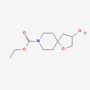 1-Oxa-8-azaspiro[4.5]decane-8-carboxylic acid, 3-hydroxy-, ethyl ester