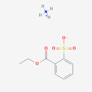 molecular formula C9H13NO5S B8753370 Ammonium 2-(ethoxycarbonyl)benzene-1-sulfonate 
