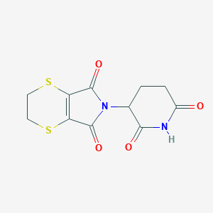 molecular formula C11H10N2O4S2 B087534 N-(2,6-Dioxo-3-piperidyl)-5,6-dihydro-p-dithiin-2,3-dicarboximide CAS No. 14583-44-9